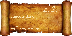 Lugosy Simon névjegykártya